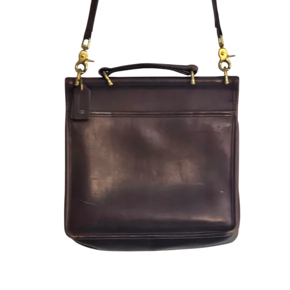 Vintage Coach Women's Willis Full Grain Leather Shoulder Bag J8U-9927 Brown READ - Picture 4 of 16